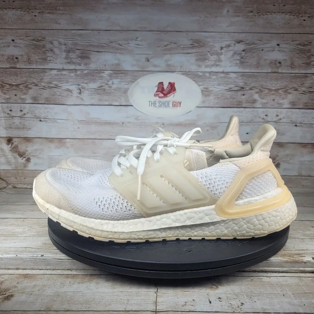 adidas Ultraboost 19.5 DNA Sneakers Womens 9 White Knit Breathable Running Shoes